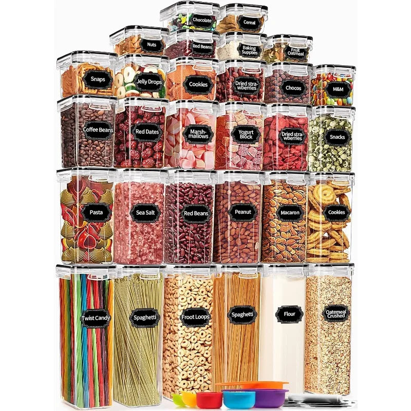30 Pack Airtight Food Storage Canisters with Lids
