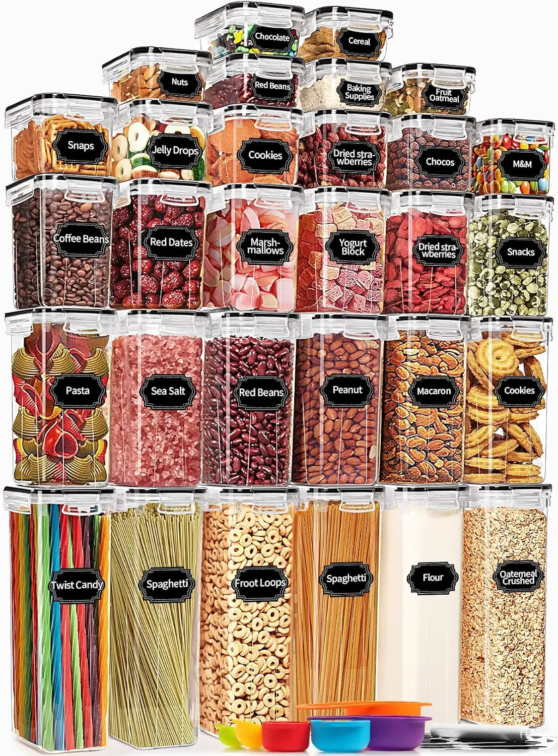 30 Pack Airtight Food Storage Canisters with Lids