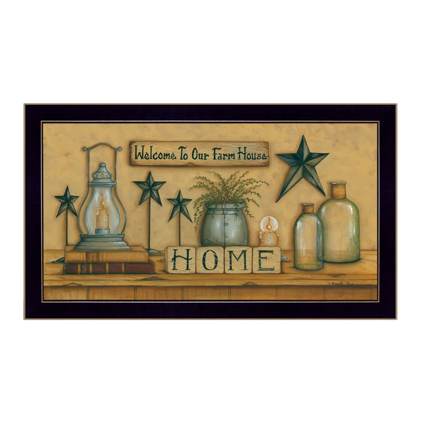 Farmhouse Wall Art Print, Framed and Ready-To-Hang