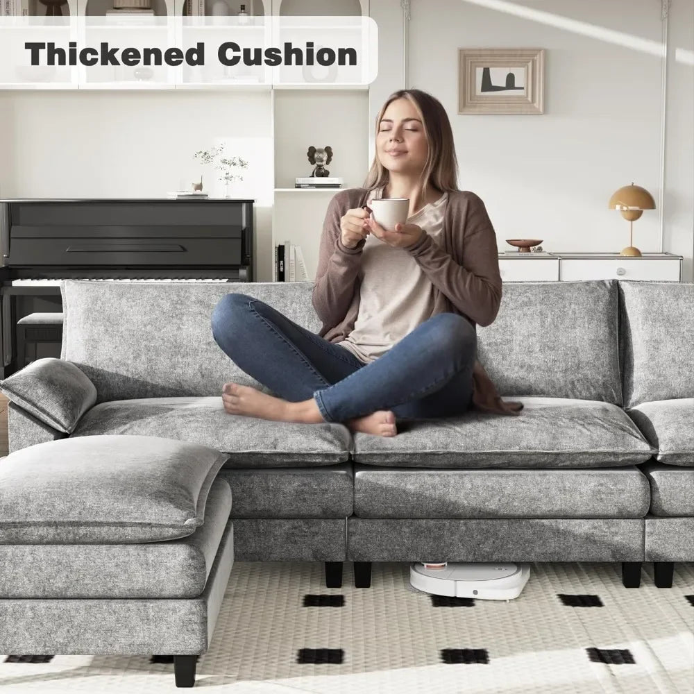 U-Shaped Modular Sectional Sofa Couch