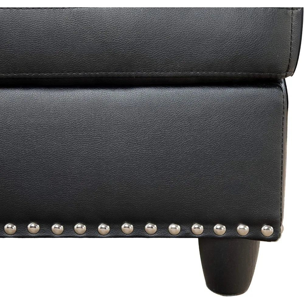 L Shaped Modern Sectional Sofa with Ottoman and Chaise