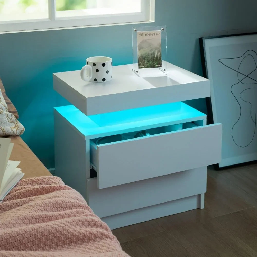 Set of 2 LED Nightstands