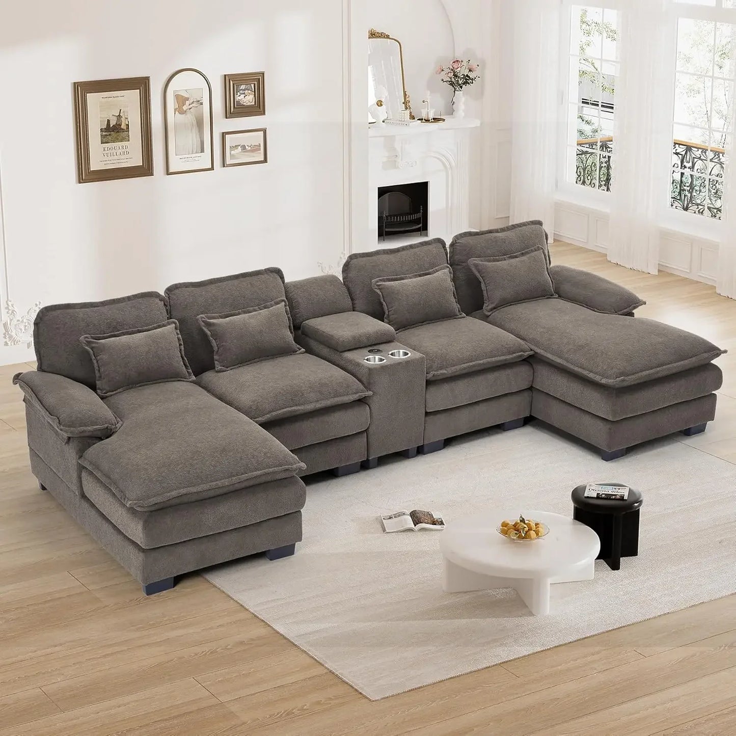 U Shape Large Modular Sectional Sofa