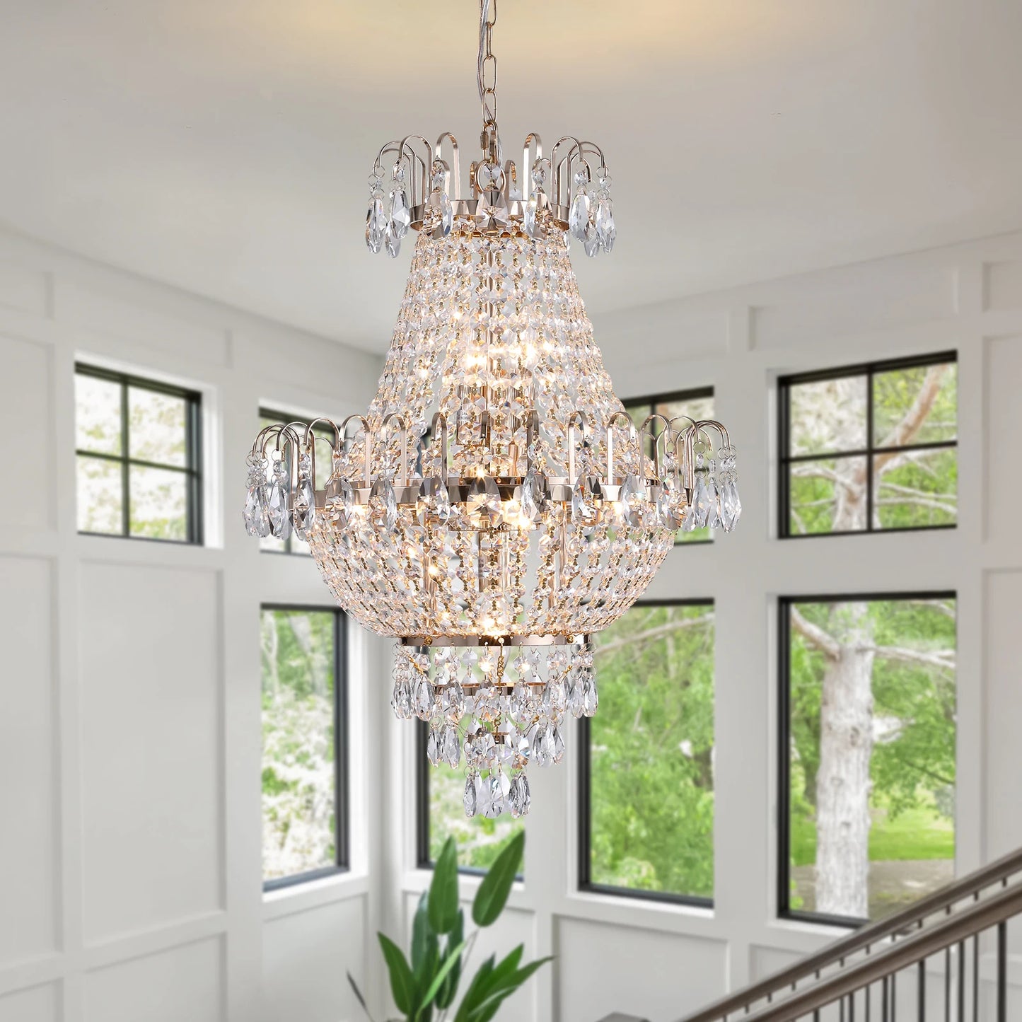 16.9" Luxury Retro Crystal Chandelier