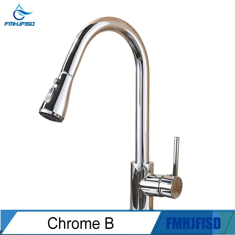 Modern Pull Down/Pull Out Kitchen Faucet, 360 Rotation Kitchen