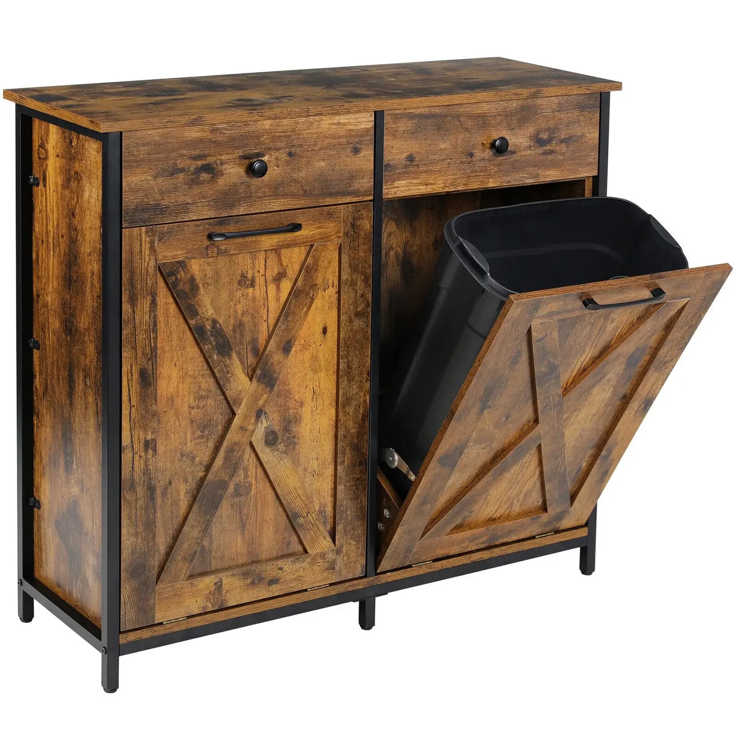 Dual Kitchen Trash Compactor Cabinet