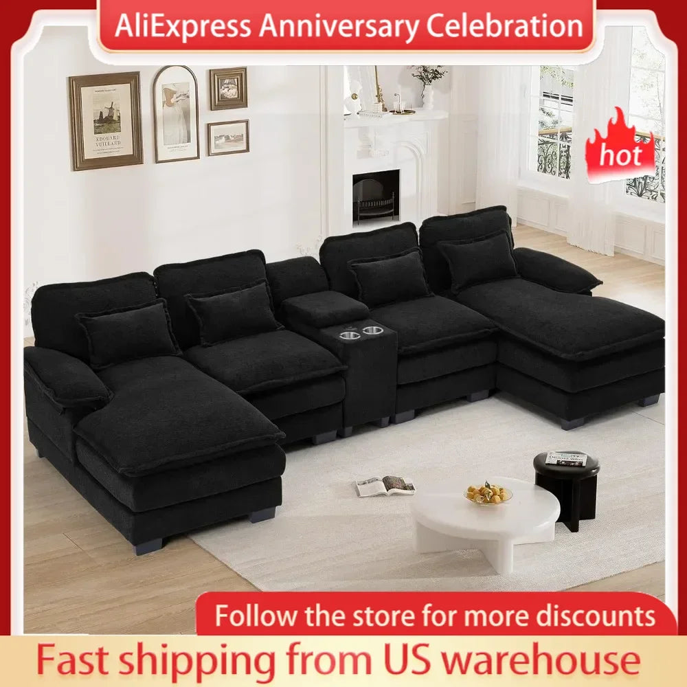 U Shape Large Modular Sectional Sofa