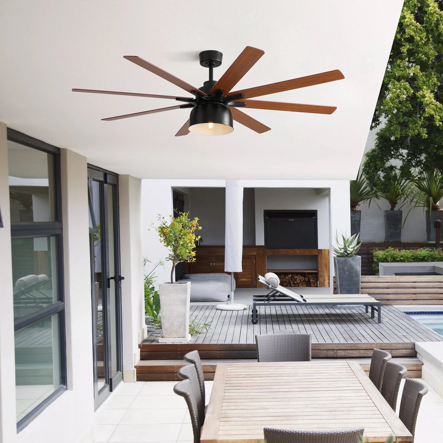 Modern 6-Speed Ceiling Fan With Remote Control