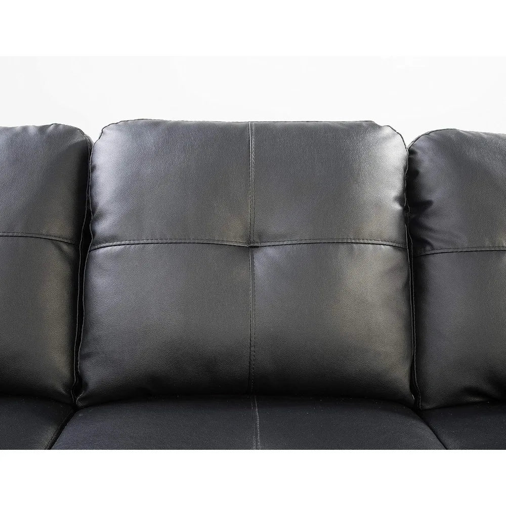 L Shaped Modern Sectional Sofa with Ottoman and Chaise