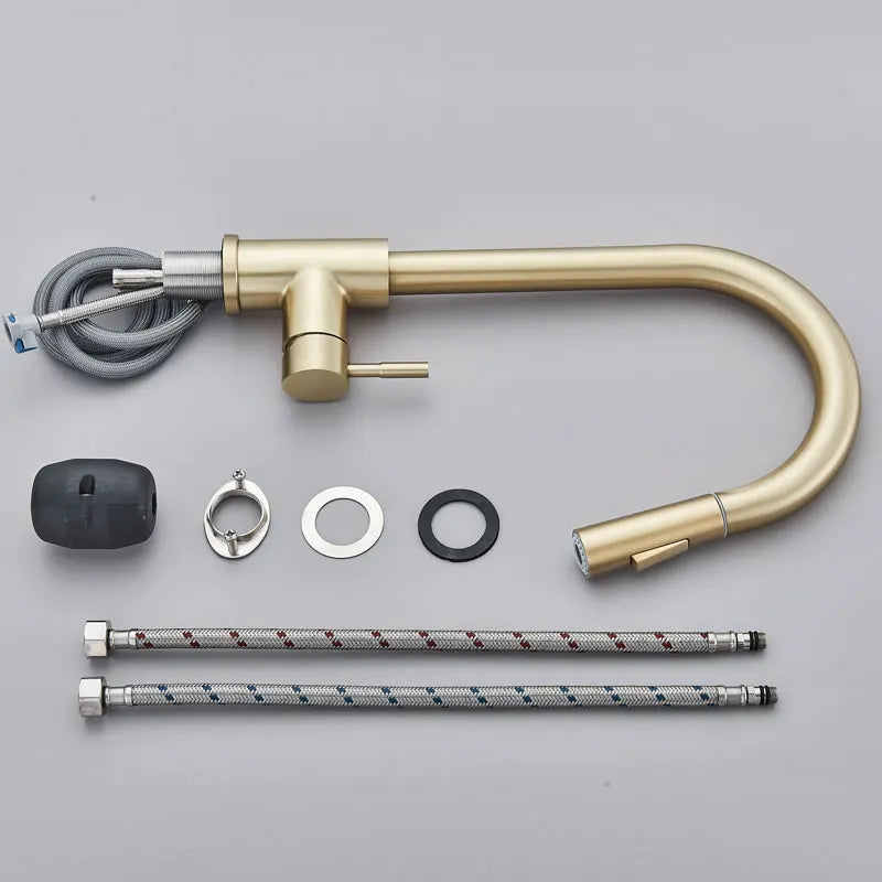 Modern Pull Down/Pull Out Kitchen Faucet, 360 Rotation Kitchen