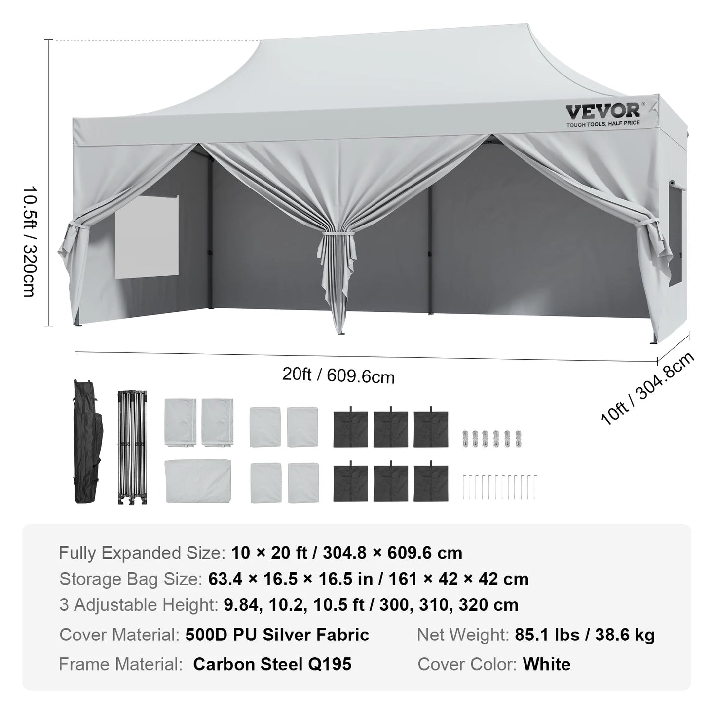 Pop-up Instant Canopies, Portable Gazebo UV Resistant Waterproof Tents