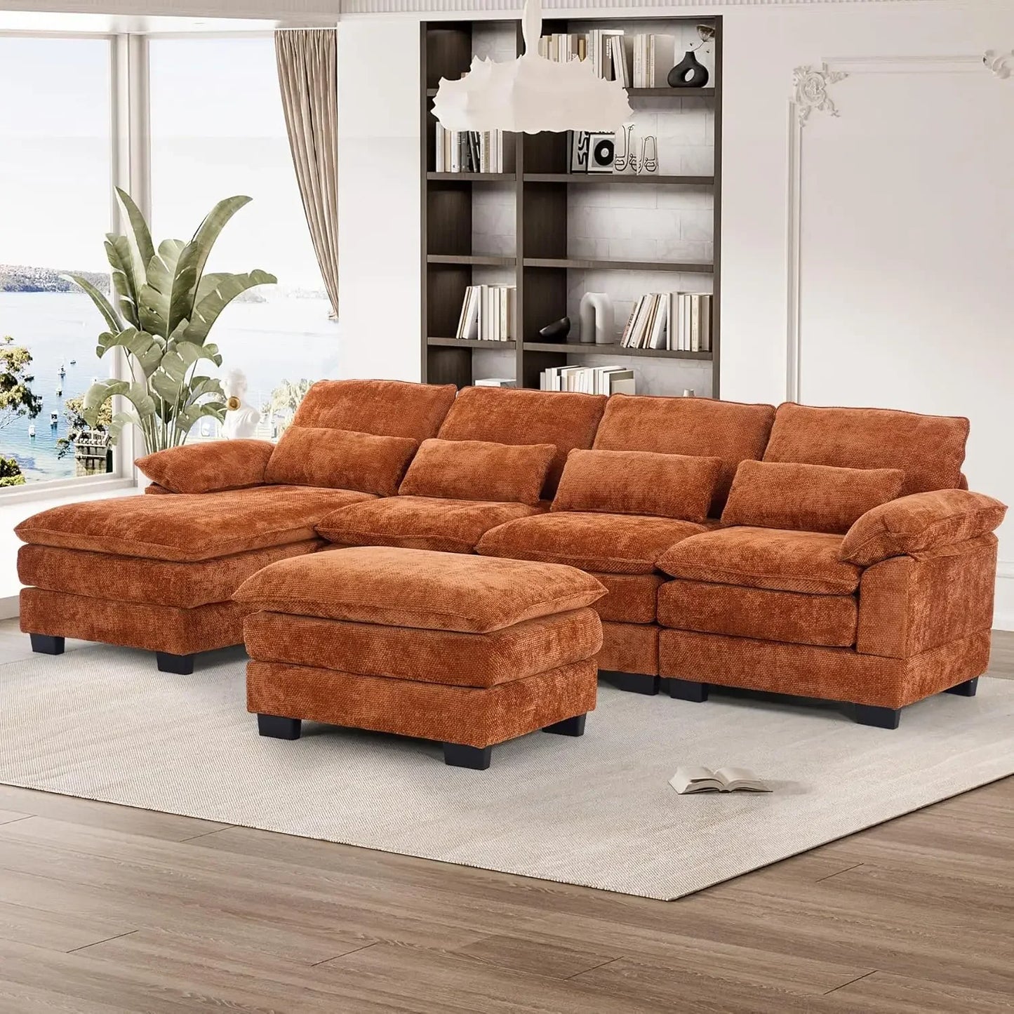 L-Shaped Sectional Sofa Comfy Couch