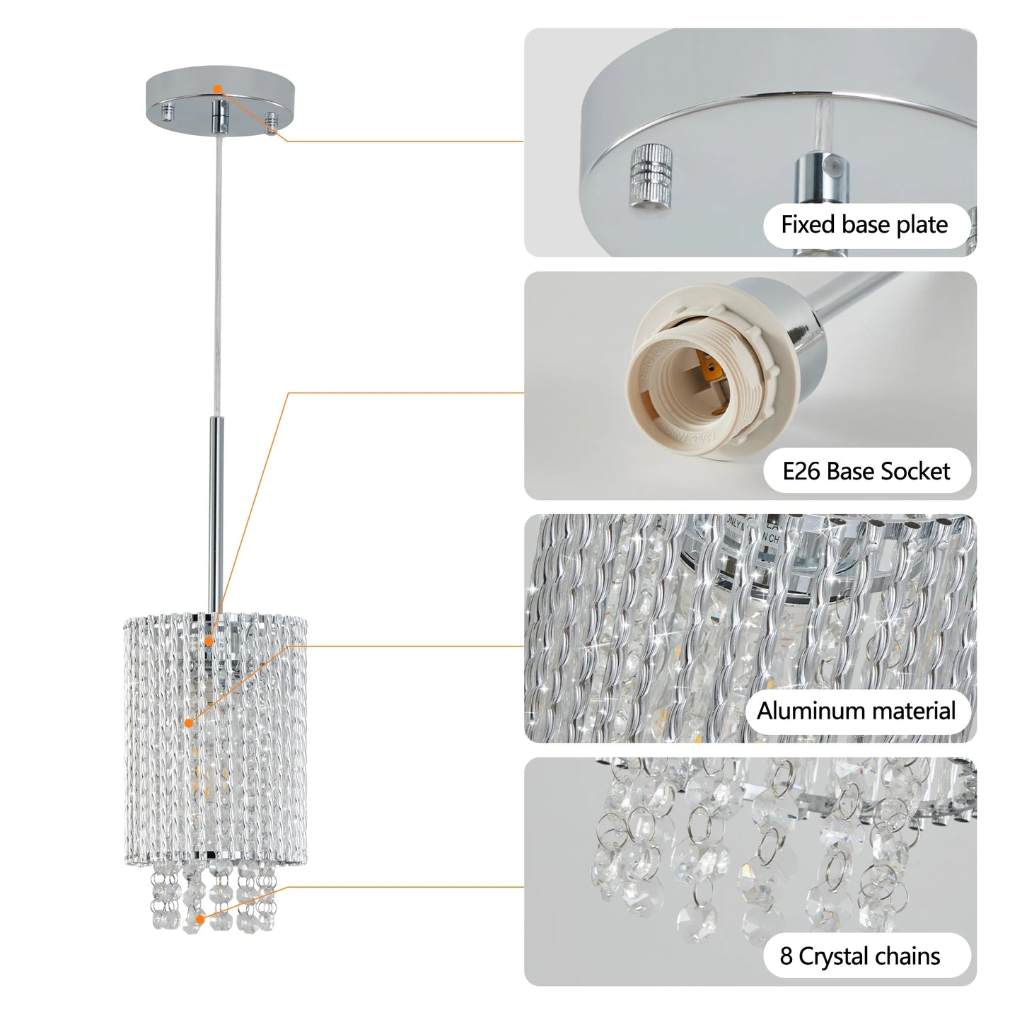 Modern Crystal Pendant Light
