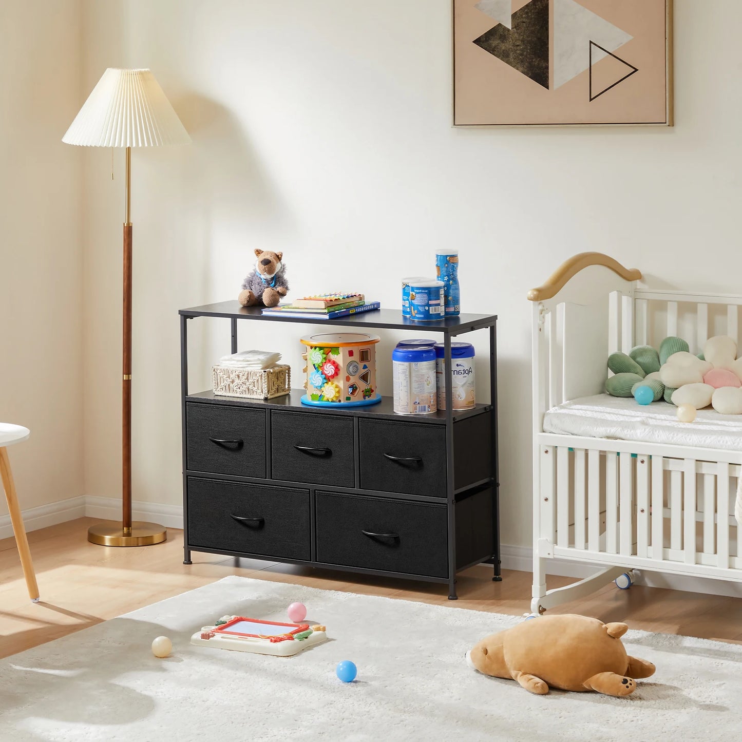 Fabric Drawers Dresser/TV Stand