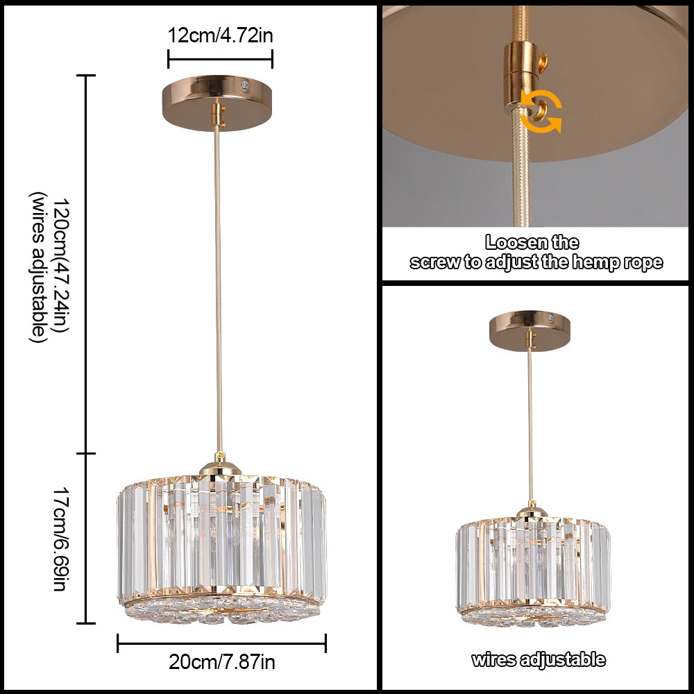 Modern Hanging Glass Pendant Light Fixture
