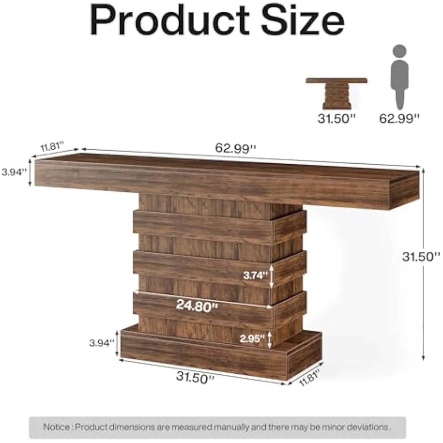 Farmhouse Console Table, Long Narrow Entryway/Foyer, Accent Table