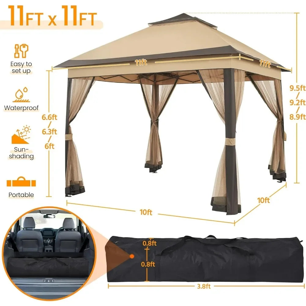 11' x 11' Pop Up Gazebo Tent