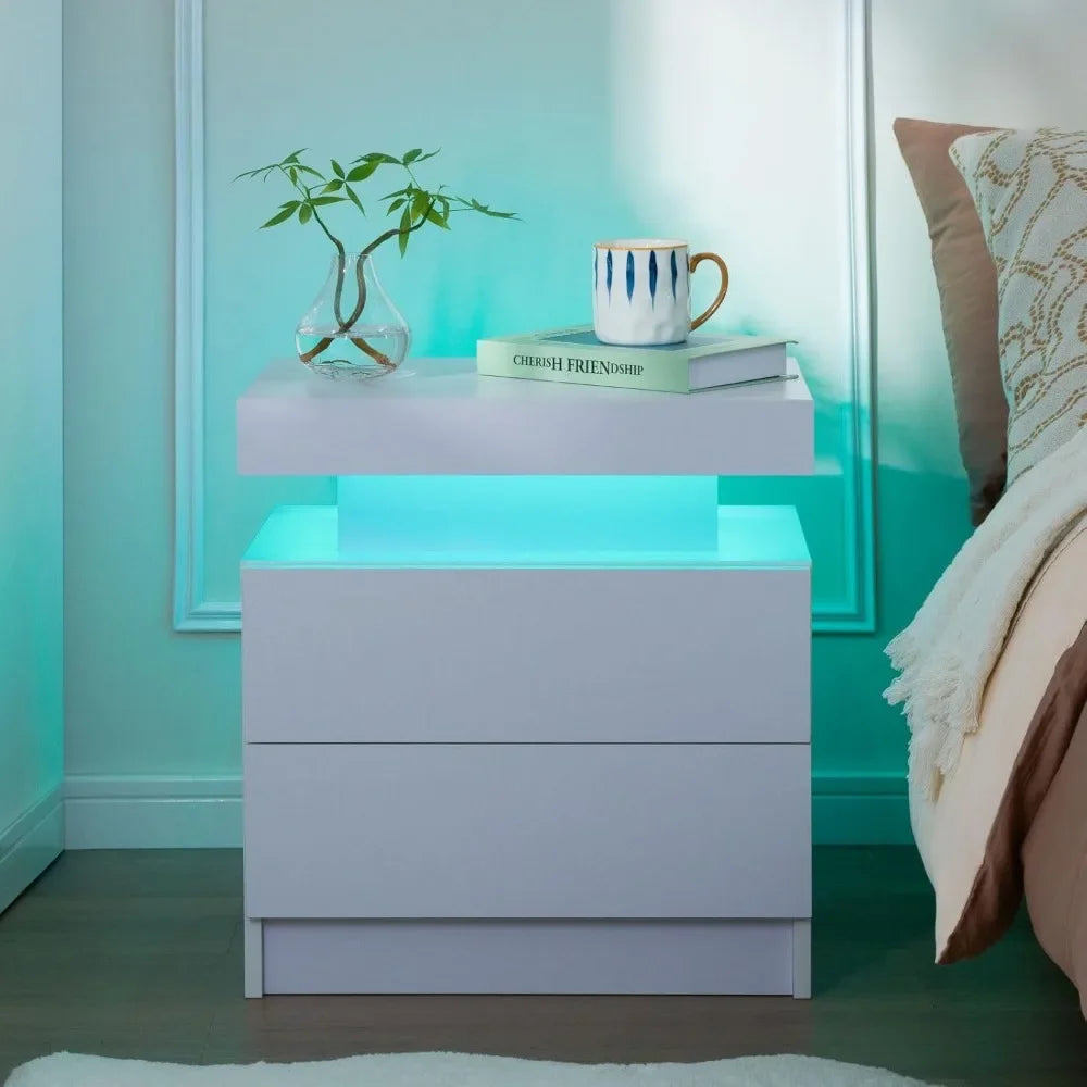 Set of 2 LED Nightstands