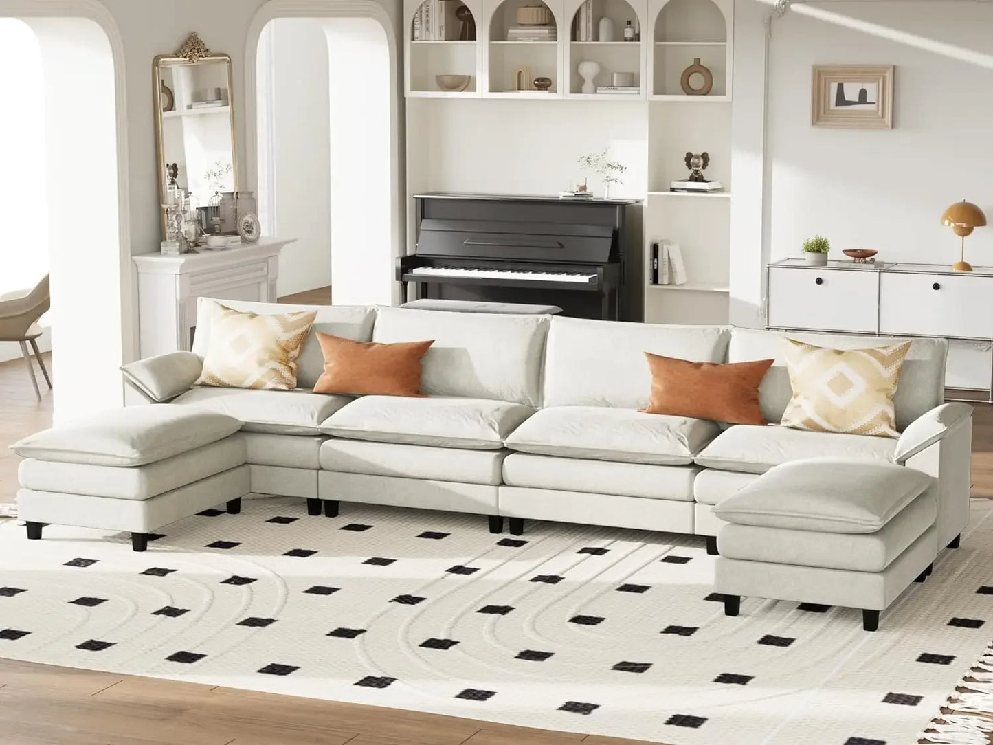 U-Shaped Modular Sectional Sofa Couch