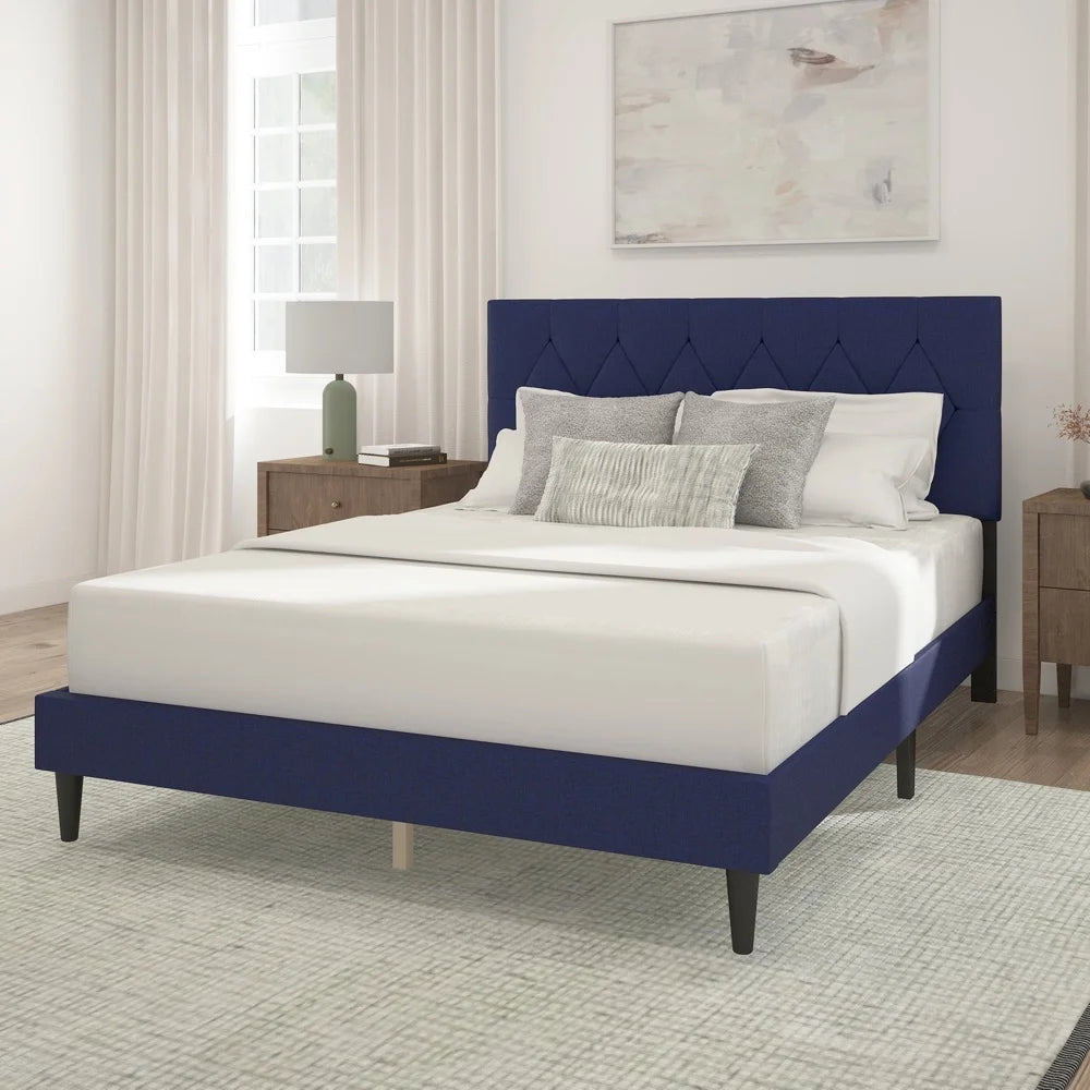 Diamond Tufted Queen Bed Frame