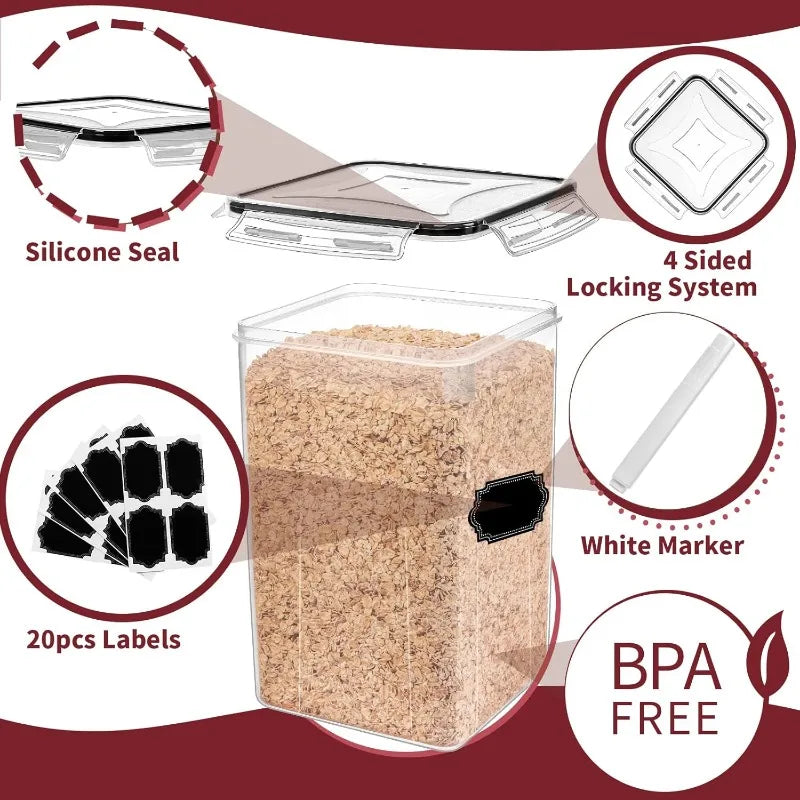 Large Airtight Food Storage Containers with Lids