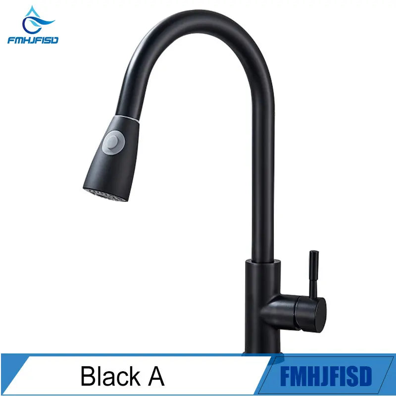 Modern Pull Down/Pull Out Kitchen Faucet, 360 Rotation Kitchen