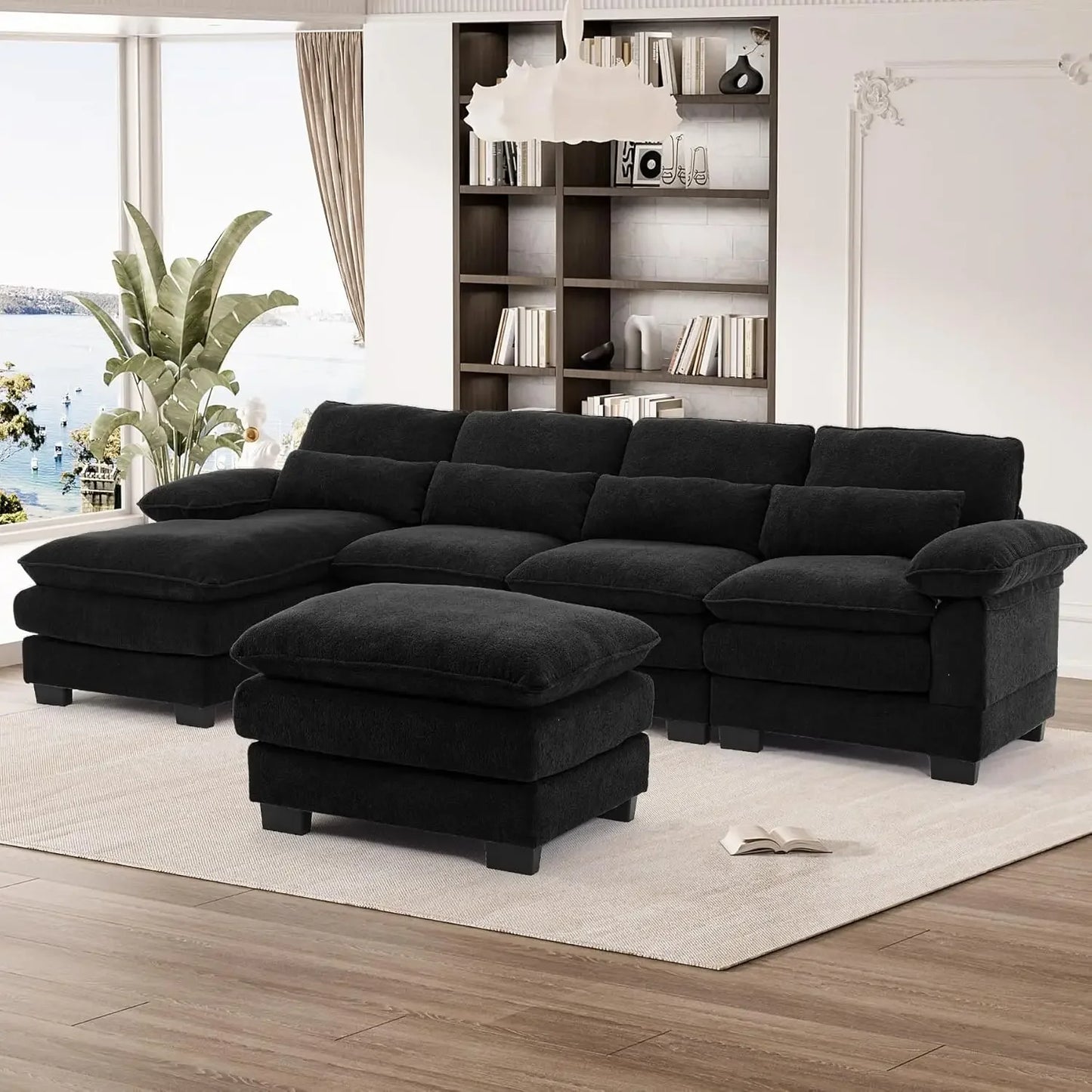 L-Shaped Sectional Sofa Comfy Couch