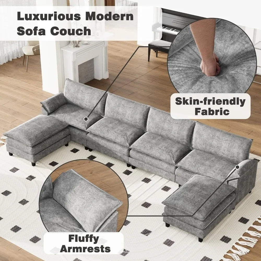 U-Shaped Modular Sectional Sofa Couch