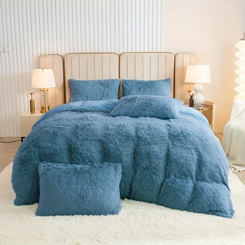 3-Piece Luxurious Plush Duvet Cover Bedding Set