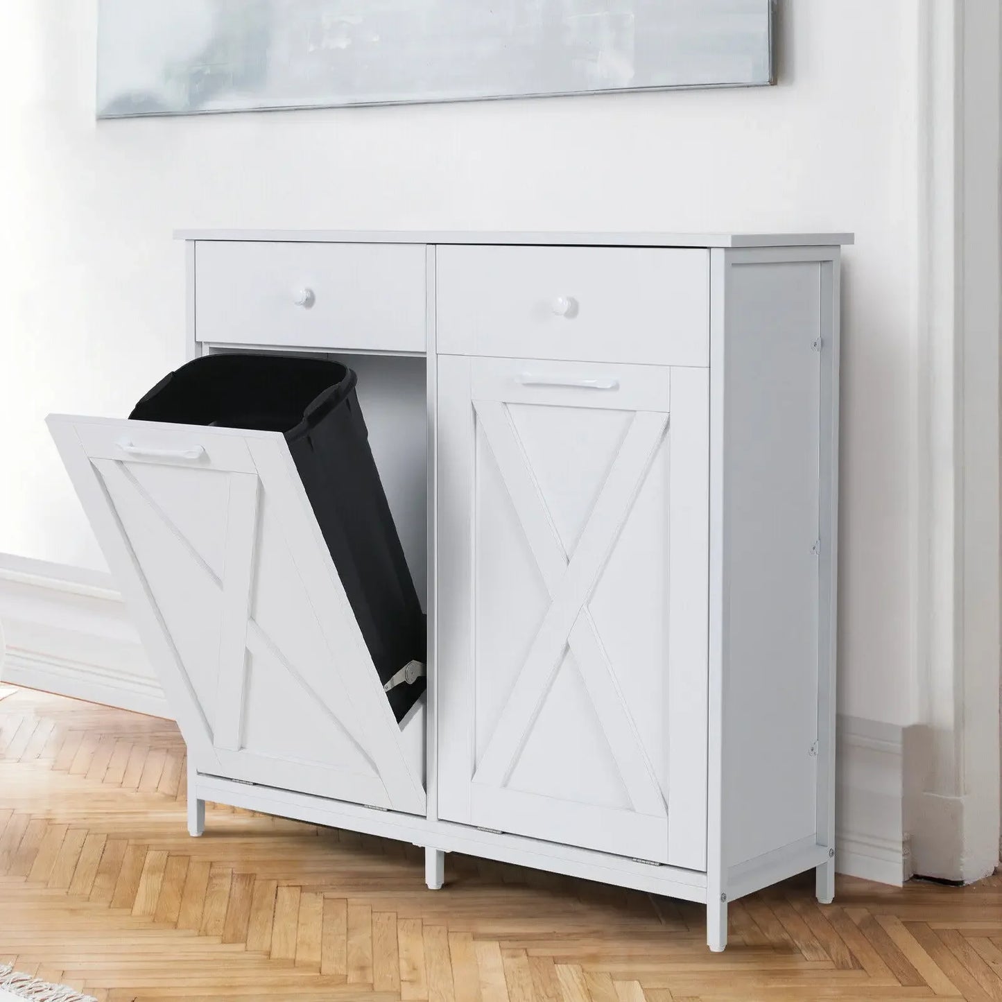 Dual Kitchen Trash Compactor Cabinet