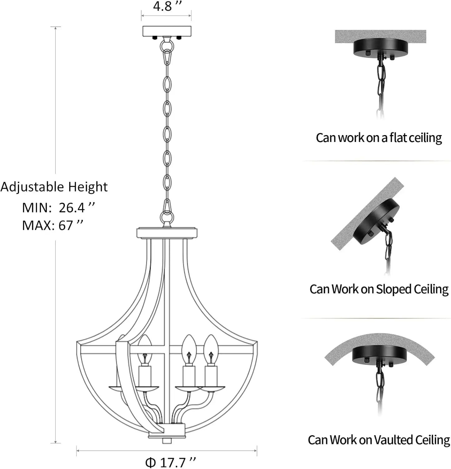 Hanging Pendant Chandelier Light Fixture