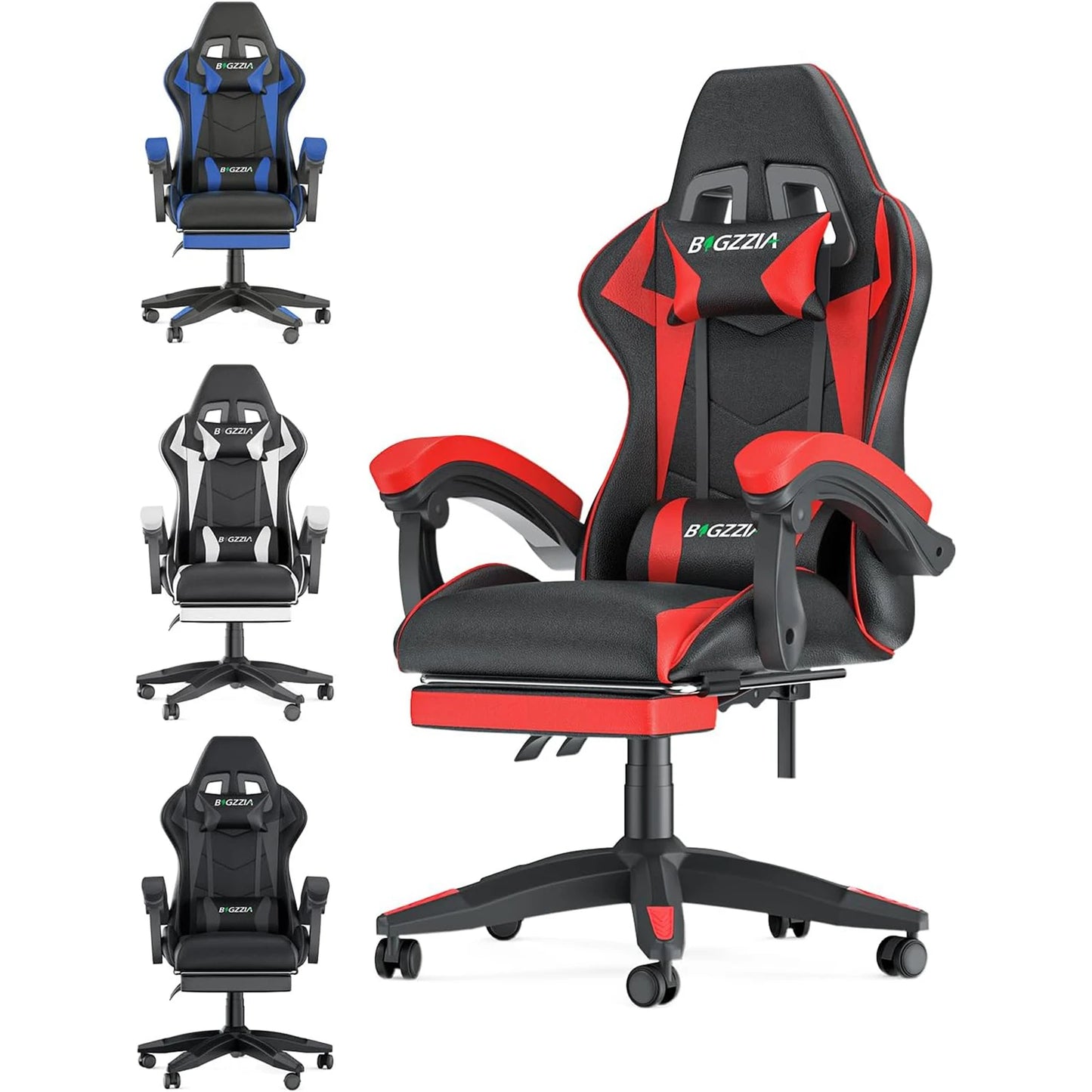 Computer Gaming Chair With Footrest, Ergonomic Office Chair