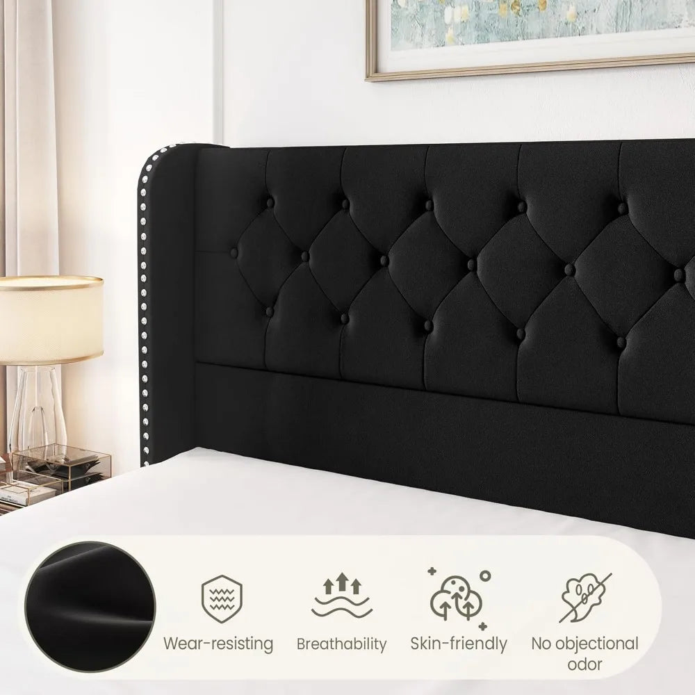 Tufted King Bed Frame