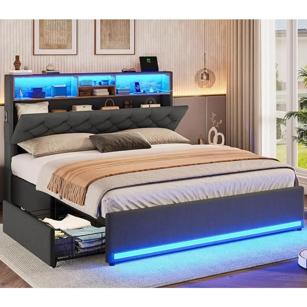 LED Queen Bed Frame