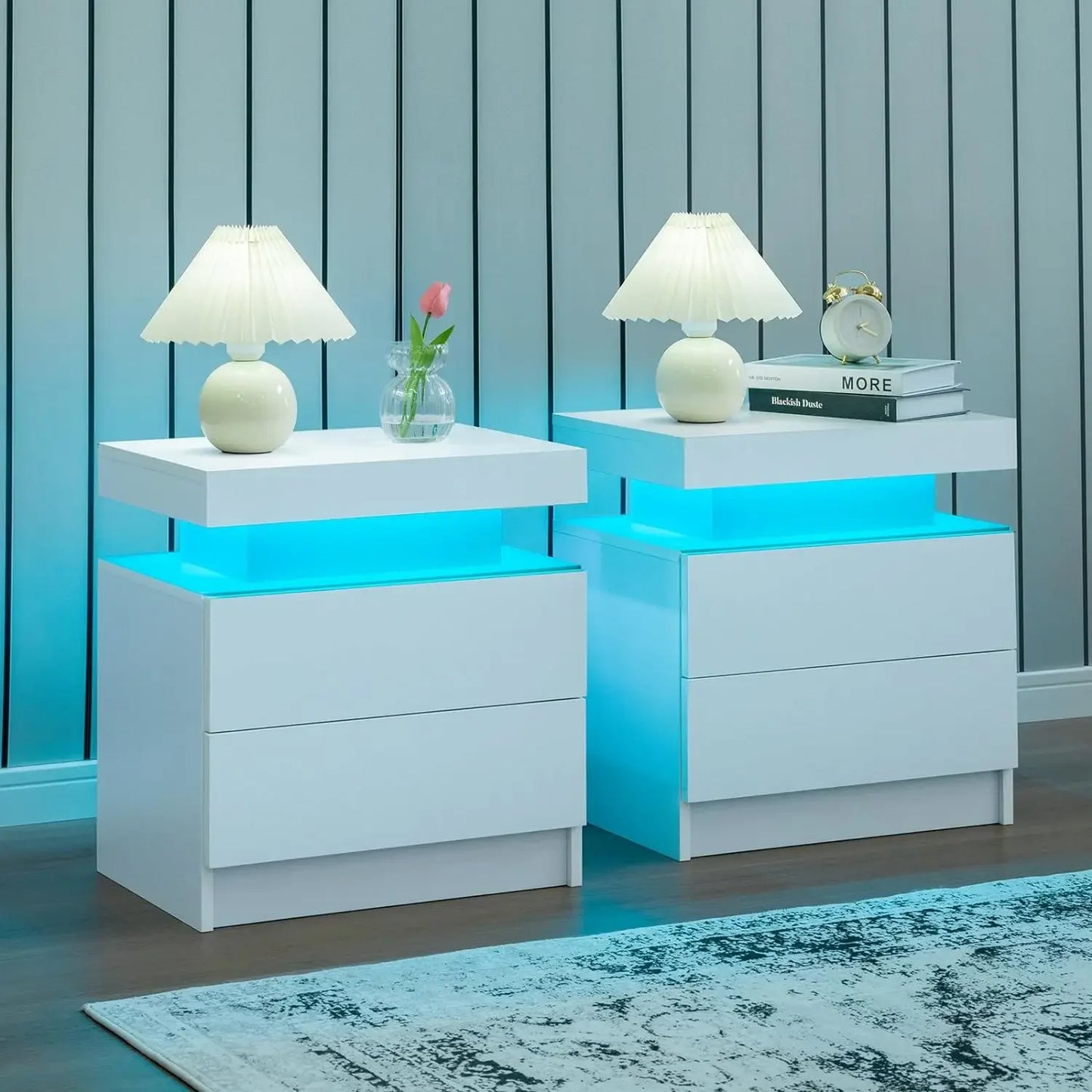 Set of 2 LED Nightstands