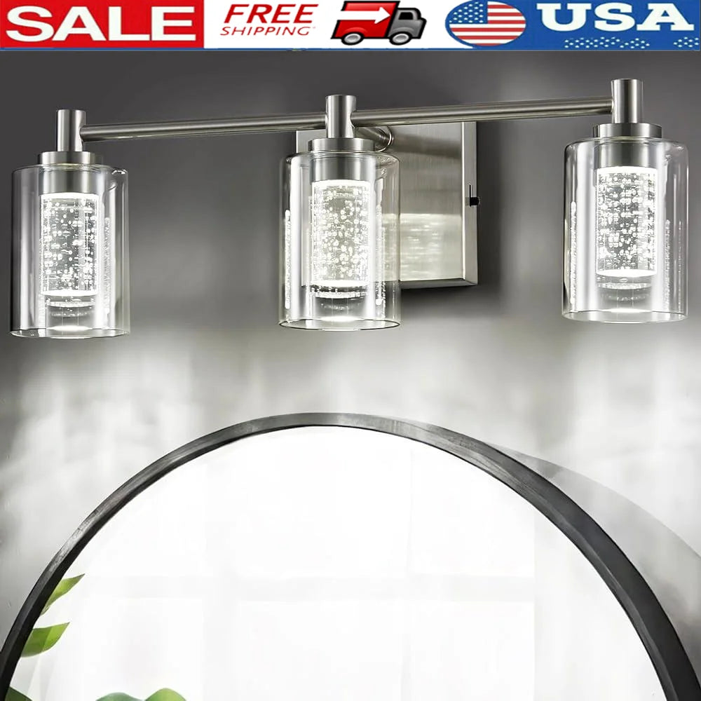 LED Bathroom Vanity Light Fixture Dimmable, Brushed Nickel