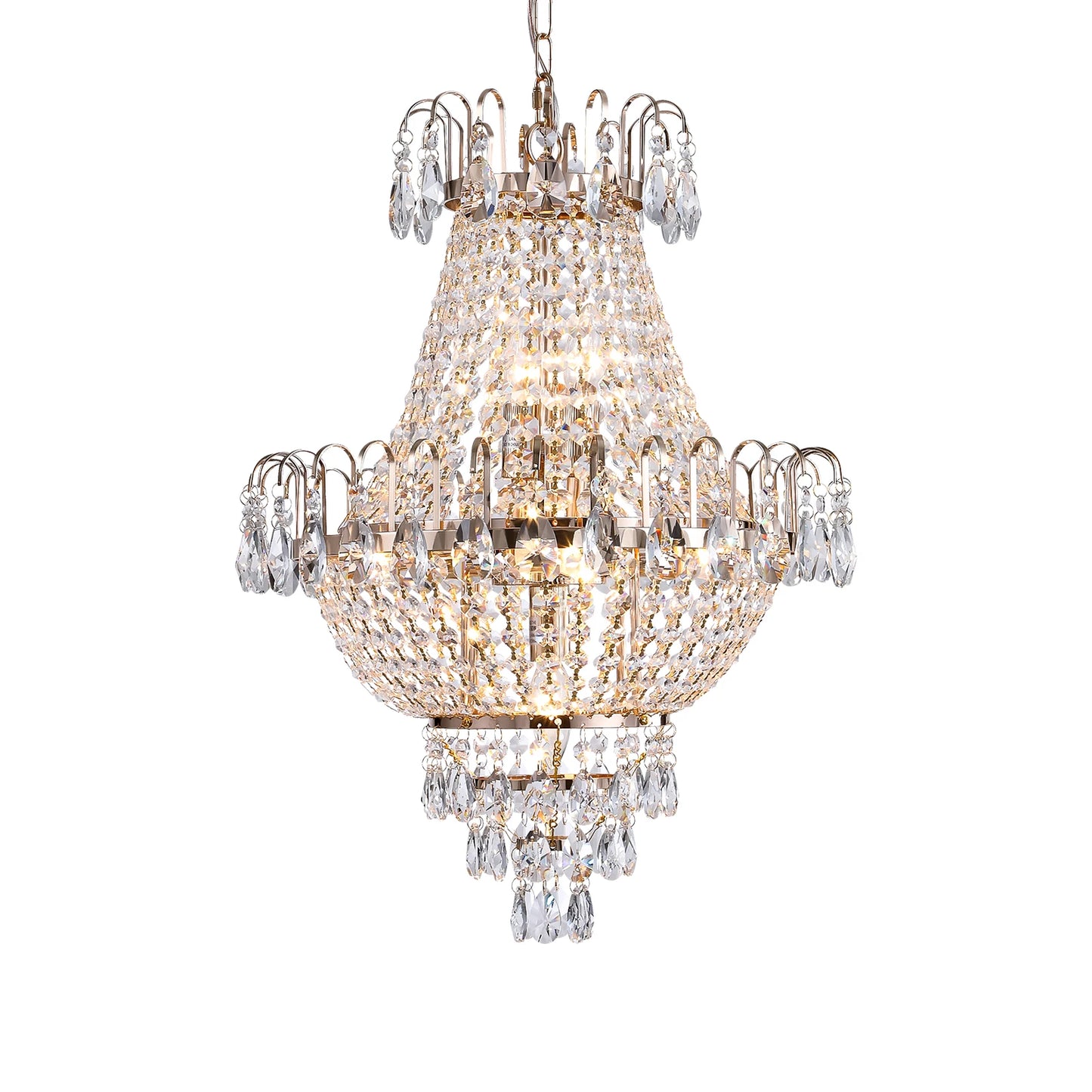 16.9" Luxury Retro Crystal Chandelier