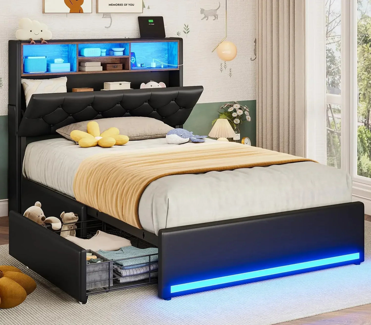 LED Queen Bed Frame