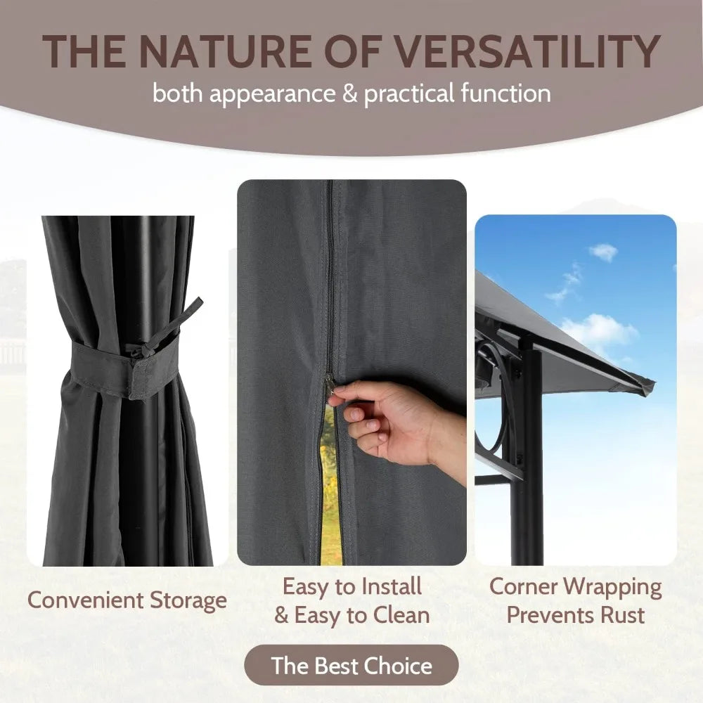 Outdoor Double Vent Canopy Gazebo Tent, 10 x 13 FT