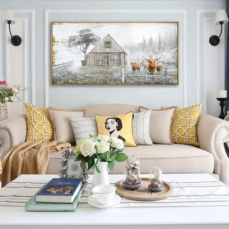 Majestic Home Decor, Foggy Forest Artwork, Canvas Wall Art