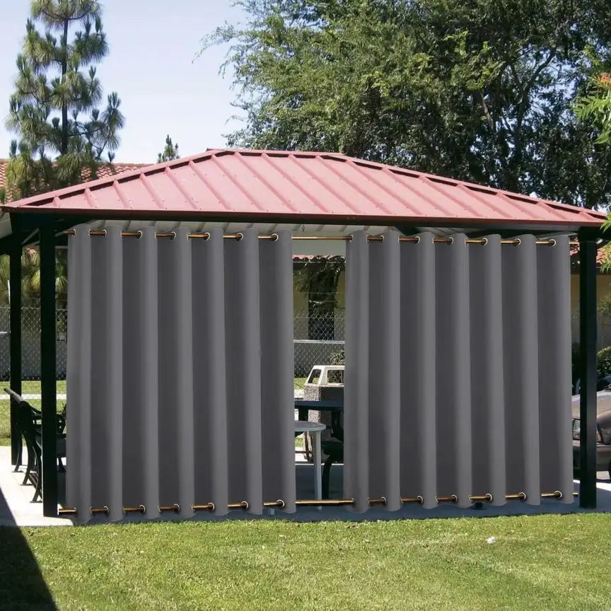 Outdoor Waterproof & Windproof Curtains with Top And Bottom Grommets