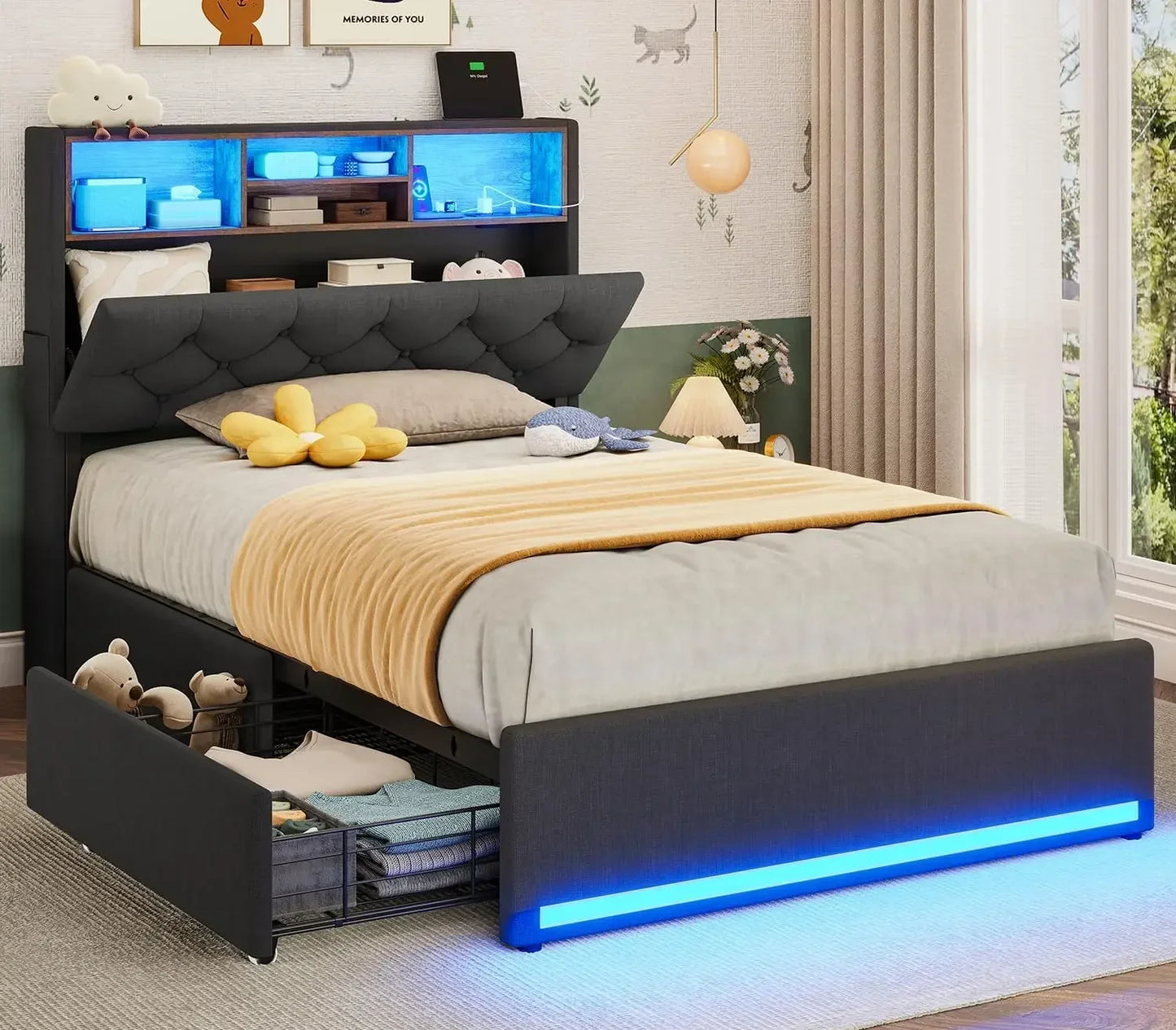 LED Queen Bed Frame