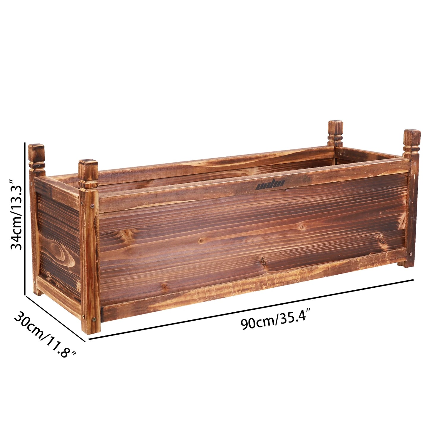 Large Raised Outdoor Wood Planter Box