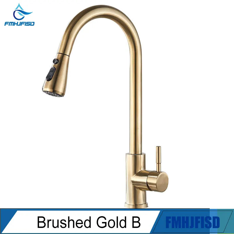 Modern Pull Down/Pull Out Kitchen Faucet, 360 Rotation Kitchen