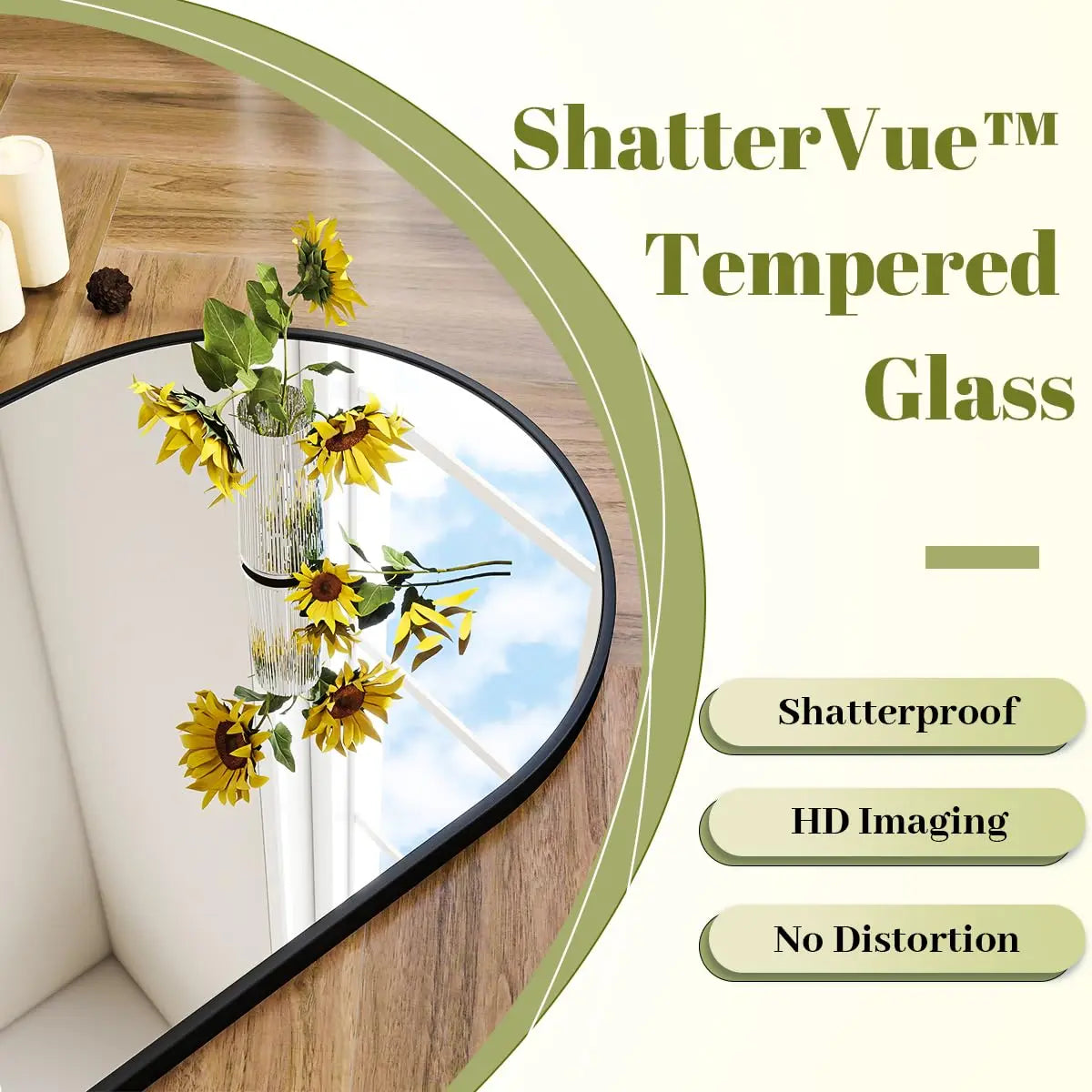 20"x30" Arch Vanity Wall Mirror