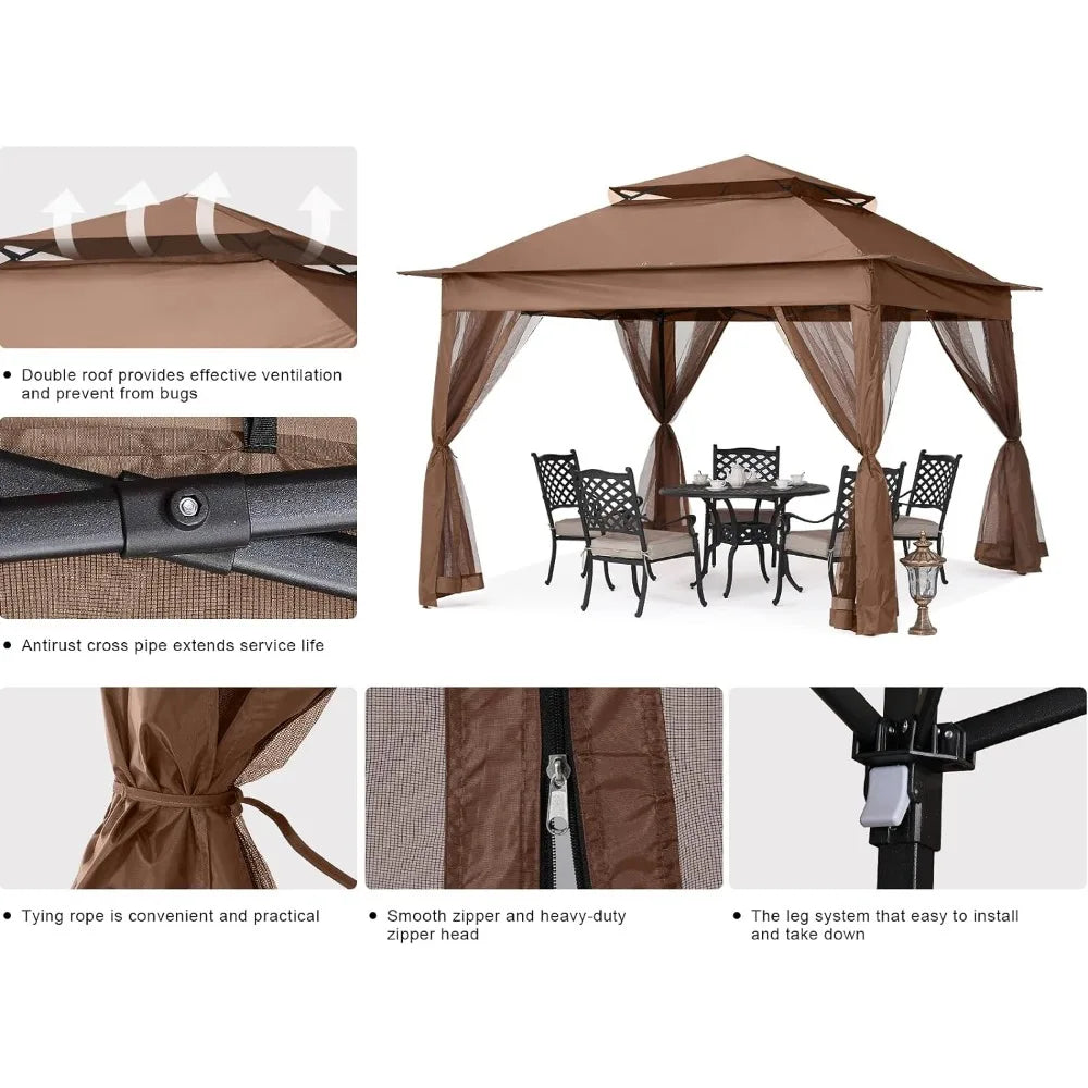 Outdoor Waterproof Awning Gazebo Canopy Tent