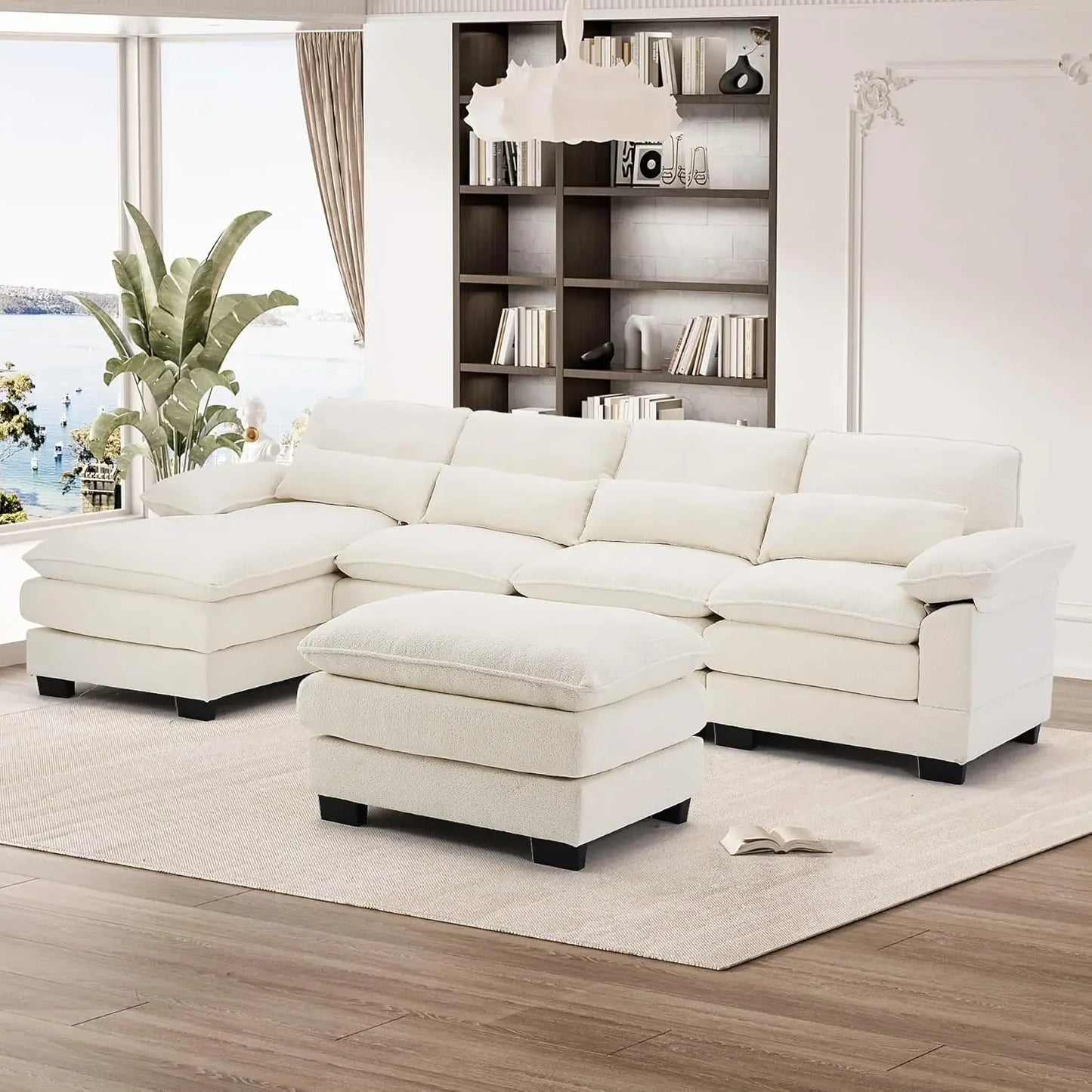 L-Shaped Sectional Sofa Comfy Couch