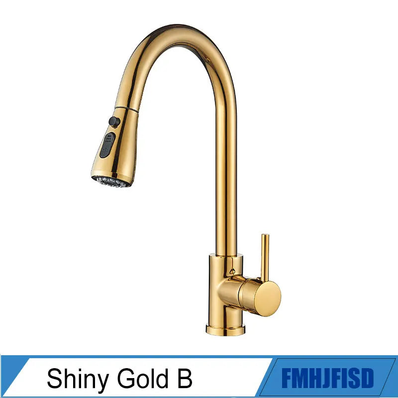 Modern Pull Down/Pull Out Kitchen Faucet, 360 Rotation Kitchen
