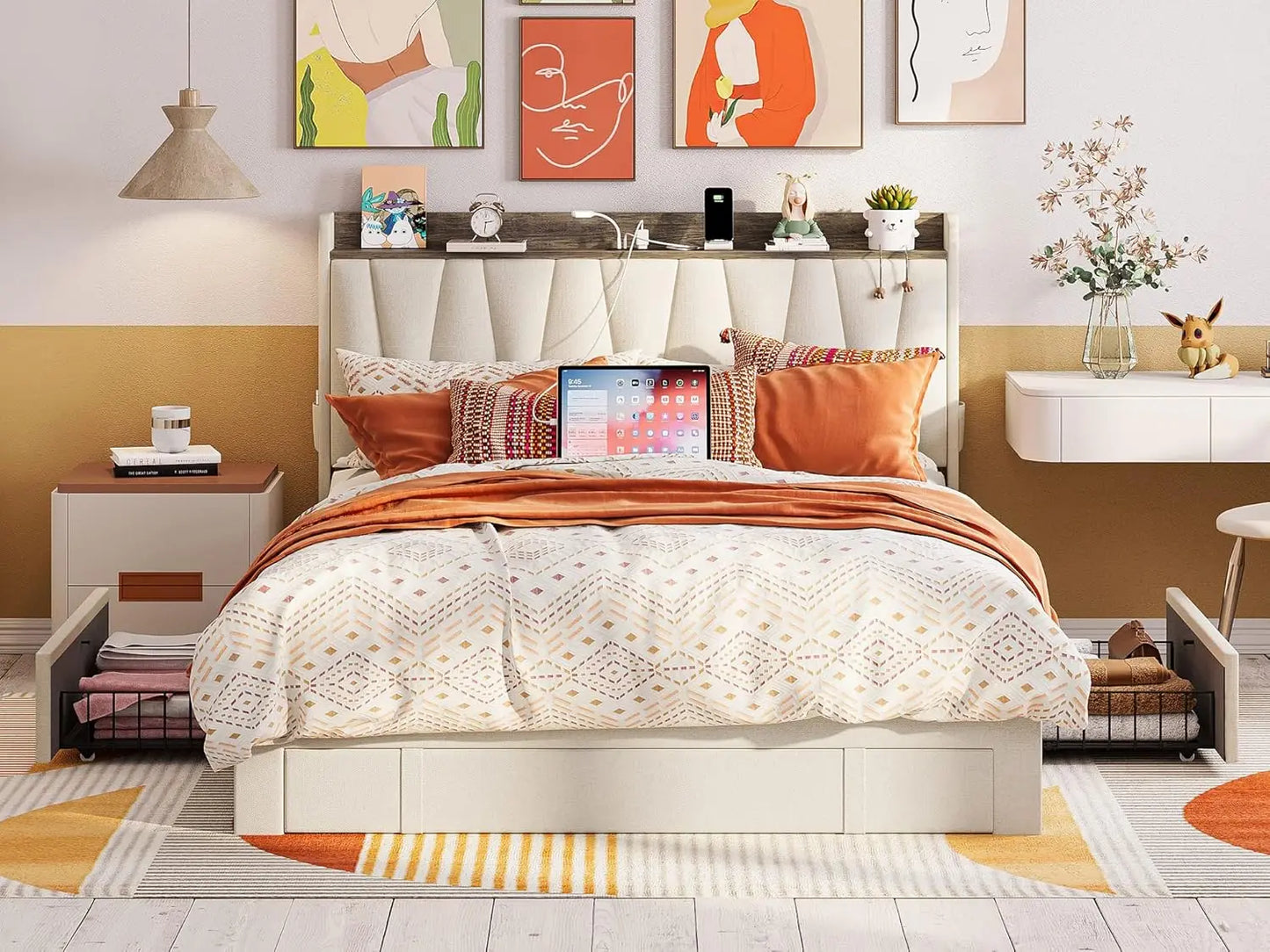 Upholstered Platform Bed