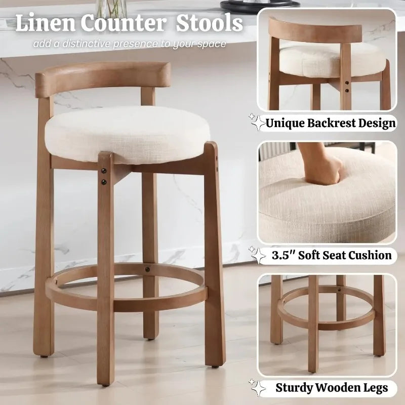Modern Bar Stools, Set of 2